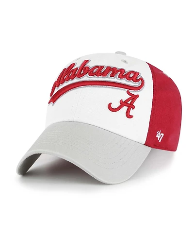 '47 Brand Big Boys and Girls White Alabama Crimson Tide Scooter Clean Up Adjustable Hat