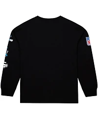 Mitchell & Ness Men's Black Carolina Panthers Training Camp Vintage Logos Long Sleeve T-Shirt