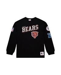 Mitchell & Ness Men's Black Chicago Bears Training Camp Vintage Logos Long Sleeve T-Shirt