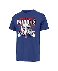 '47 Brand Men's Royal New England Patriots Stripe Splash Franklin Throwback T-Shirt