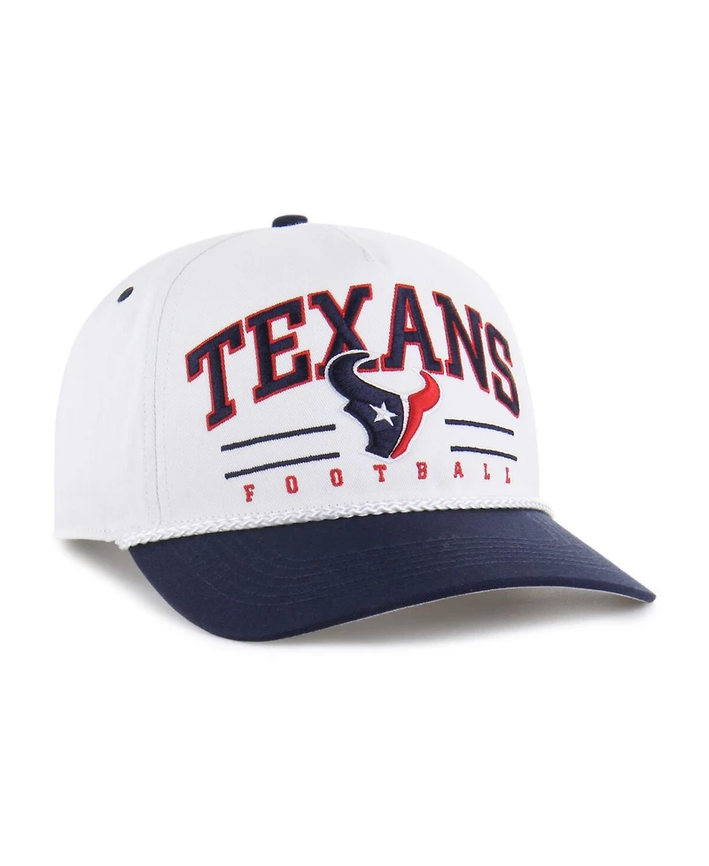 '47 Brand Men's White/Navy Houston Texans Roscoe Two-Toned Hitch Adjustable Hat