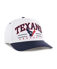 '47 Brand Men's White/Navy Houston Texans Roscoe Two-Toned Hitch Adjustable Hat