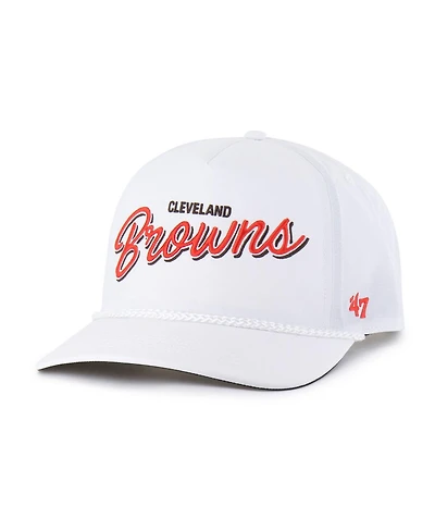 47 Brand Men's White Cleveland Browns Brrr Fairway Hitch Adjustable Hat