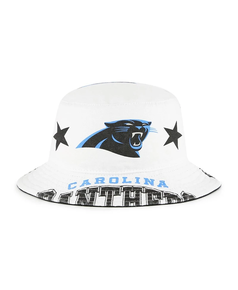 '47 Brand Women's White Carolina Panthers Energize Bucket Hat