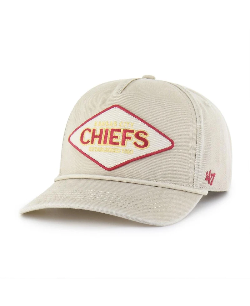 '47 Brand Men's Khaki Kansas City Chiefs Cairn Hitch Adjustable Hat