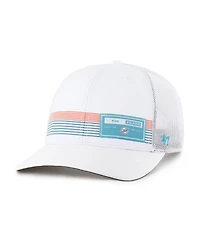 '47 Brand Men's White Miami Dolphins Rangefinder Trucker Adjustable Hat