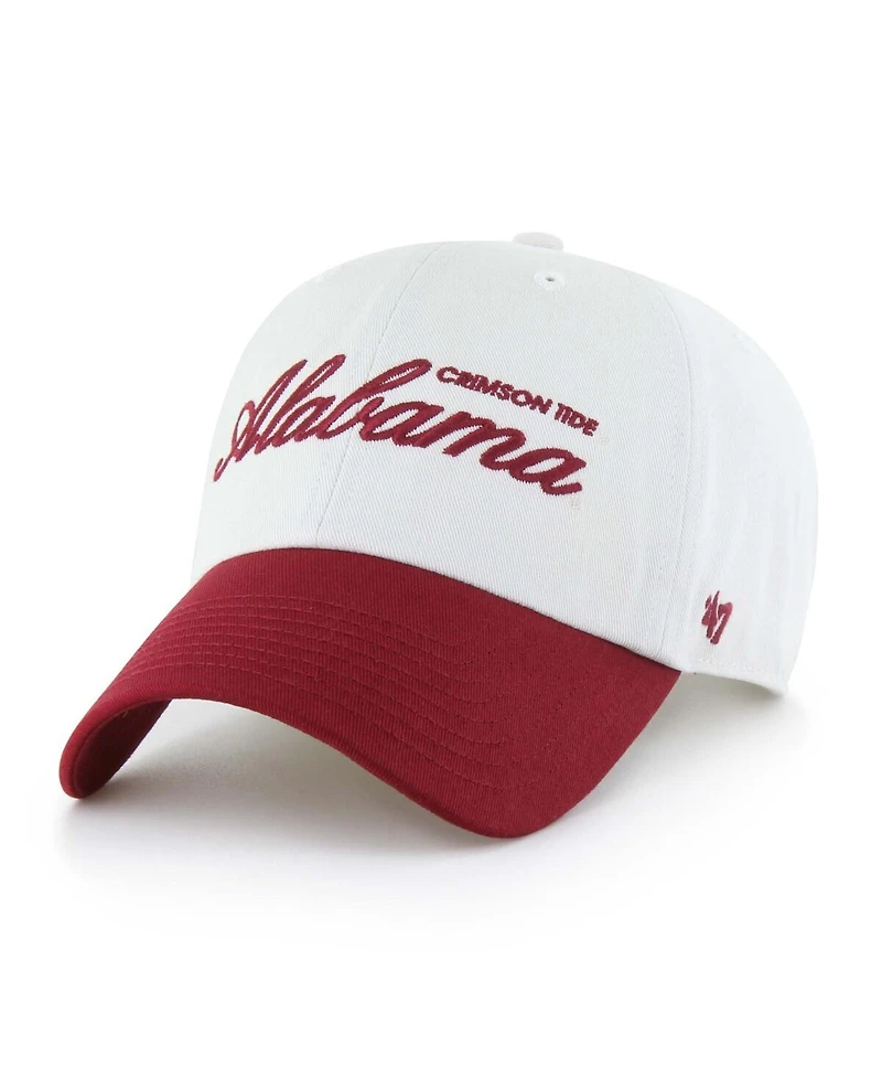 '47 Brand Men's White Alabama Crimson Tide Contemporary Basics Foundation Clean Up Adjustable Hat