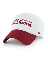 '47 Brand Men's White Alabama Crimson Tide Contemporary Basics Foundation Clean Up Adjustable Hat