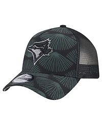 New Era Men's Black Toronto Blue Jays 9FORTY A-Frame Trucker Adjustable Hat