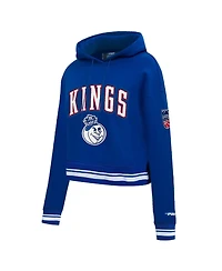 Pro Standard Women's Blue Sacramento Kings 2024/25 City Edition Cropped Pullover Hoodie
