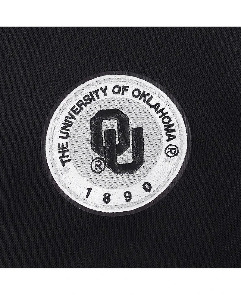 Pro Standard Women's Black Oklahoma Sooners Cropped Pullover Sweatshirt