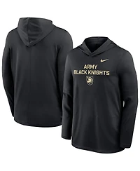 Nike Men's Black Army Black Knights 2025 Sideline Dri-fit Long Sleeve Hoodie T-Shirt