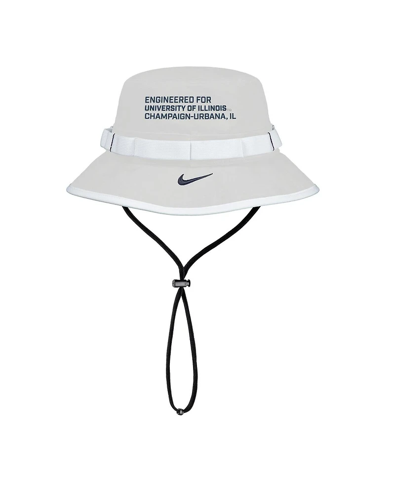 Nike Men's Gray Illinois Fighting Illini 2025 On-Field Boonie Performance Bucket Hat