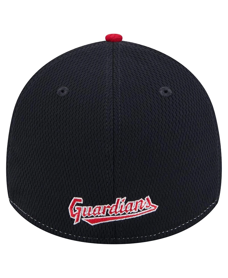 New Era Men's Navy/Red Cleveland Guardians 2025 Mlb Clubhouse 39THIRTY Flex Hat