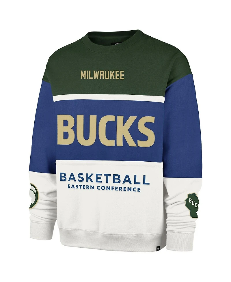'47 Brand Men's and Women's Royal Milwaukee Bucks 2024/25 City Edition On Five Maximalist Pullover Sweatshirt