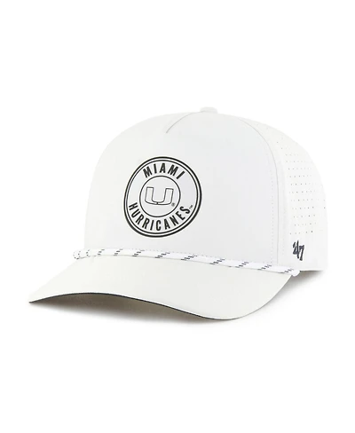 '47 Brand Men's White Miami Hurricanes Forward Collection Loop Hitch Adjustable Hat