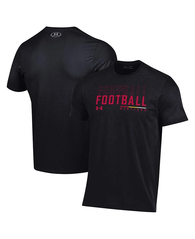 Under Armour Men's Black Maryland Terrapins 2024 Sideline Football Performance T-Shirt