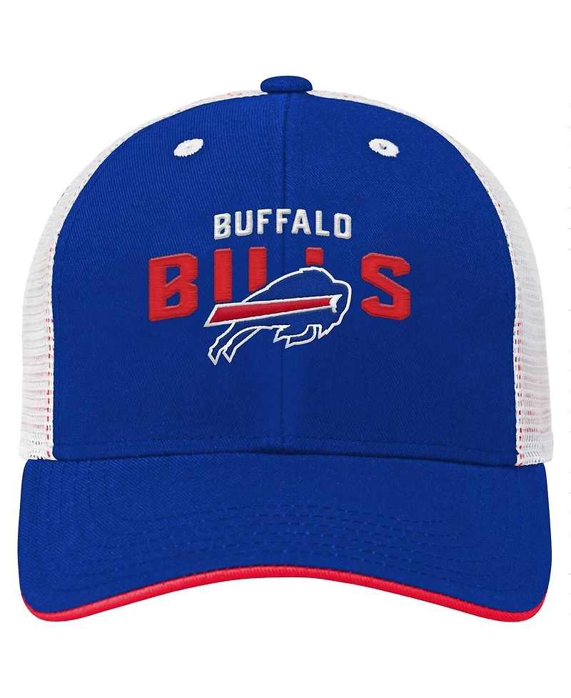 Outerstuff Big Boys and Girls Royal Buffalo Bills Core Lockup Trucker Adjustable Hat