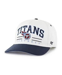'47 Brand Men's White/Navy Tennessee Titans Roscoe Two-Toned Hitch Adjustable Hat