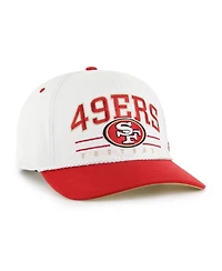 '47 Brand Men's White/Scarlet San Francisco 49ers Roscoe Two-Toned Hitch Adjustable Hat
