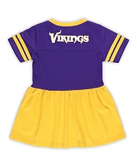 Outerstuff Girls Toddler Purple Minnesota Vikings Stadium Lights Fashion Jersey Dress