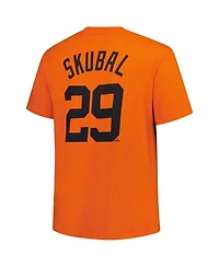 Fanatics Men's Tarik Skubal Orange Detroit Tigers Big Tall Name Number T-Shirt