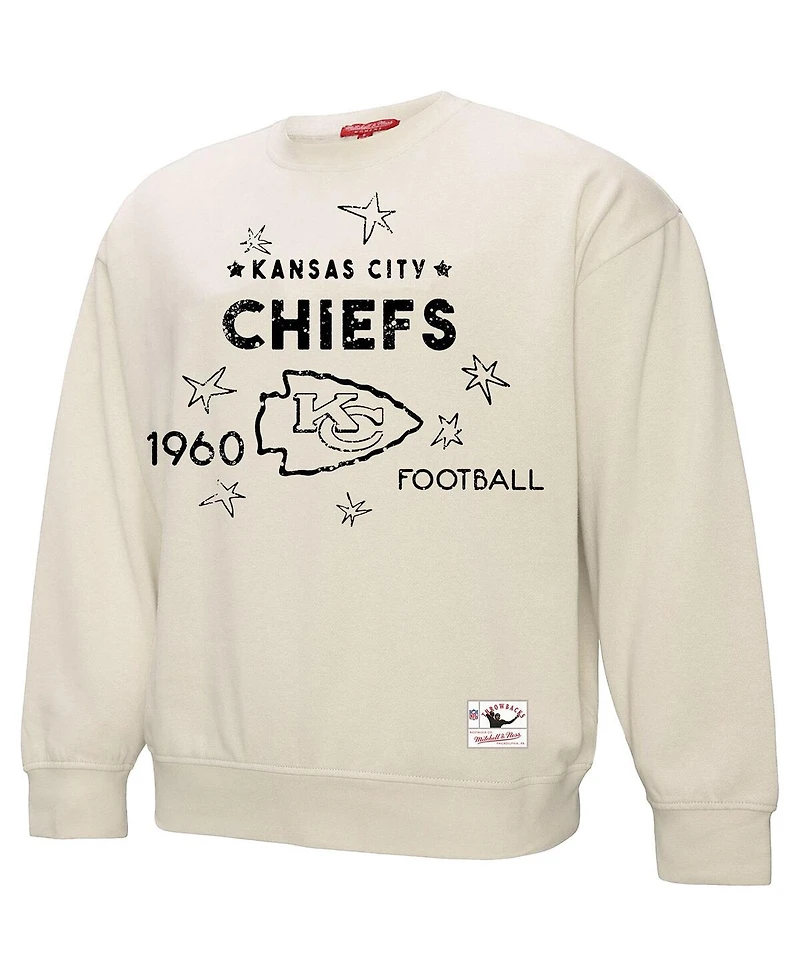 Fanatics Women's Cream Kansas City Chiefs Plus Shooting Star Pullover Sweatshirt