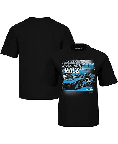 Checkered Flag Sports Big Boys and Girls Black Daytona International Speedway 2025 500 Graphic T-Shirt