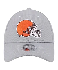 New Era Big Boys and Girls Gray Cleveland Browns Main 9FORTY Adjustable Hat