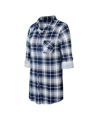 Concepts Sport Women's Navy Dallas Cowboys Ashford Plaid Knit Nightshirt