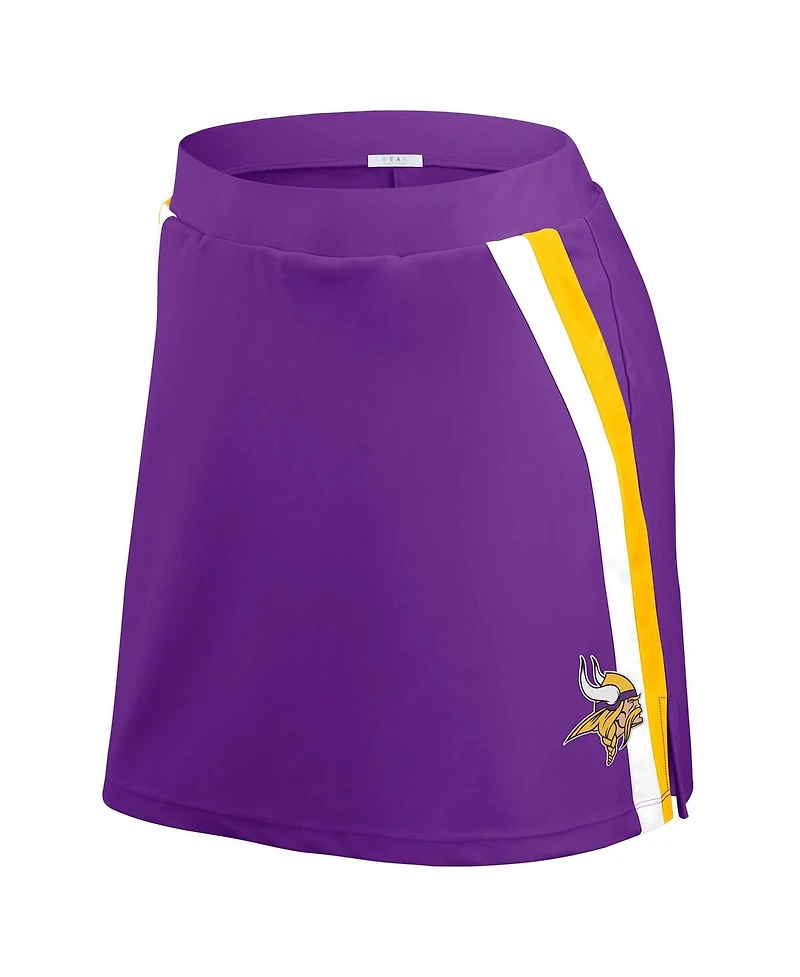 Wear by Erin Andrews Women's Purple Minnesota Vikings Stripe Skort