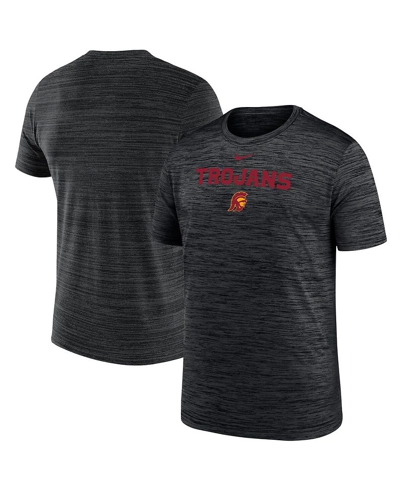 Nike Big Boys and Girls Black Usc Trojans Velocity Performance T-Shirt
