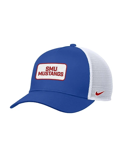 Nike Men's Royal Smu Mustangs 2025 On-Field Rise Trucker Performance Adjustable Hat