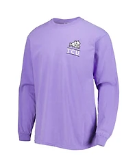 Image One Men's Purple Tcu Horned Frogs Circle Campus Scene Long Sleeve T-Shirt