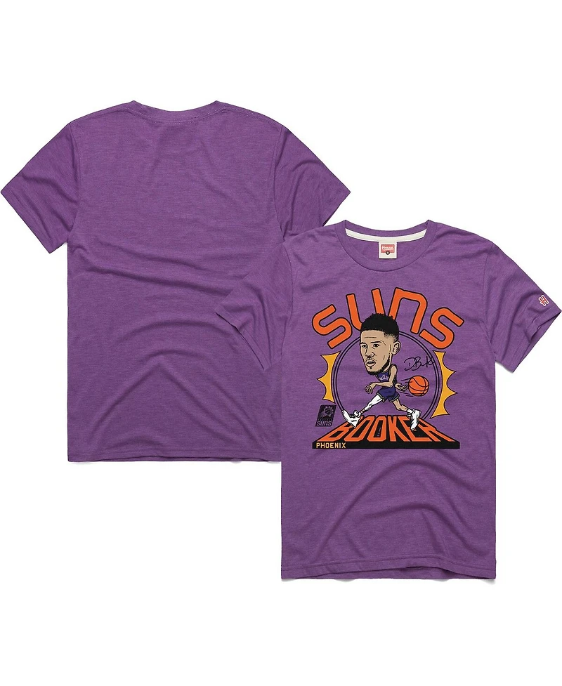 Homage Men's and Women's Devin Booker Purple Phoenix Suns 2024/25 City Edition Caricature Tri-Blend T-Shirt