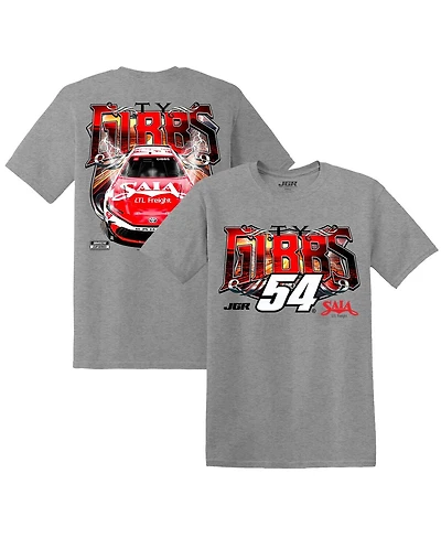 Joe Gibbs Racing Team Collection Men's Heather Gray Ty Saia Car T-Shirt