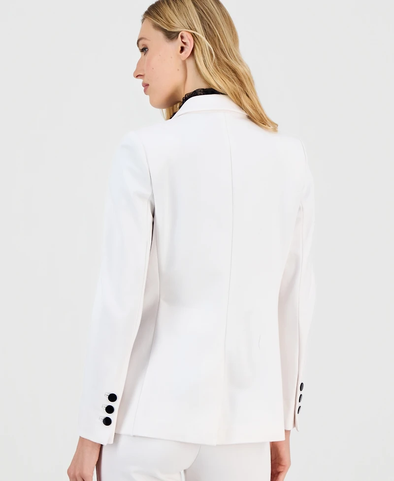 Anne Klein Women's Notched Collar One-Button Blazer, Macy's Exclusive