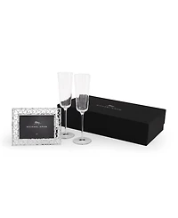 Michael Aram Reflective Champagne Flute and Heart Frame Set