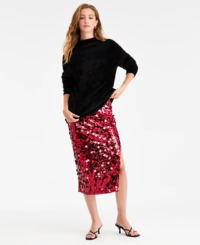 Bar Iii Women's Pailette Midi Skirt, Macy's Exclusive