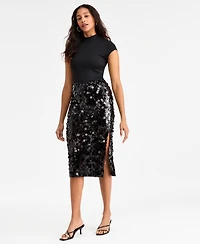 Bar Iii Women's Pailette Midi Skirt, Macy's Exclusive