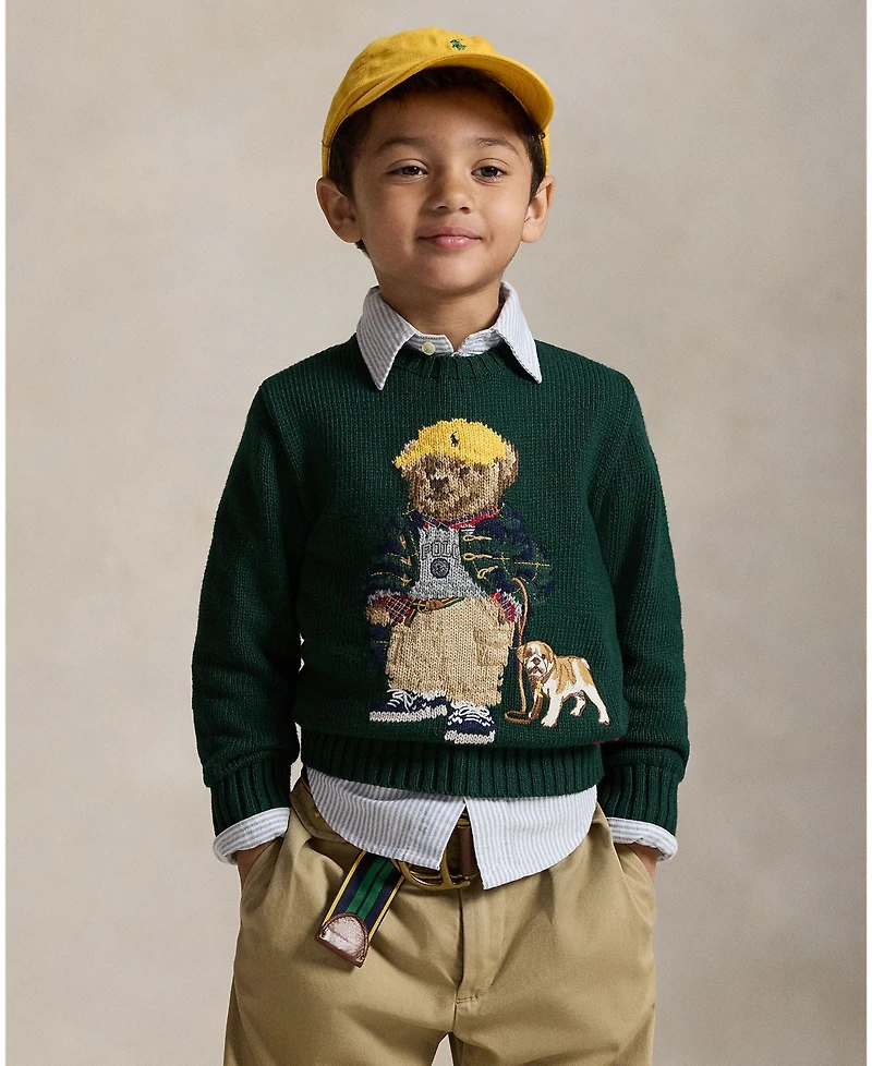 Polo Ralph Lauren Toddler and Little Boys Quilted Shirt Sweater