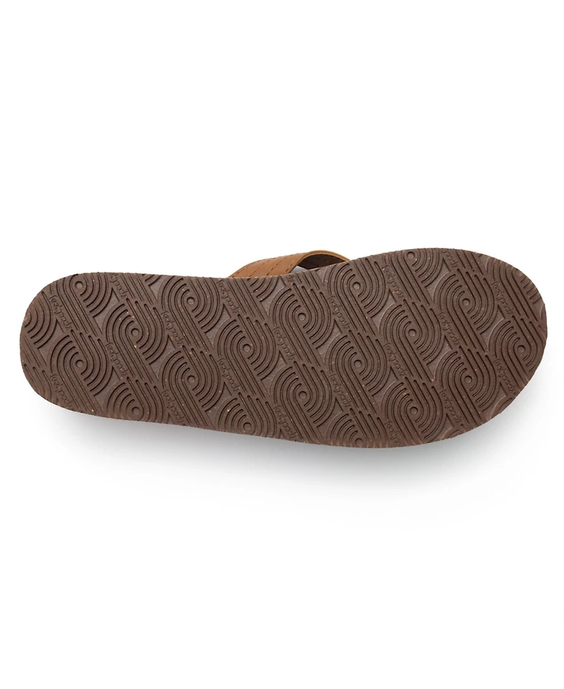 Feelgoodz Men's Zensole Kinderz Faux Leather Flip-Flop Thong Sandals