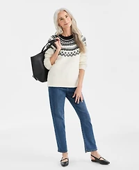 Style & Co Women's Fair Isle Crewneck Sweater, Macy's Exclusive