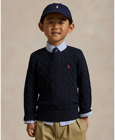 Polo Ralph Lauren Toddler and Little Boys Cable-Knit Cotton Sweater