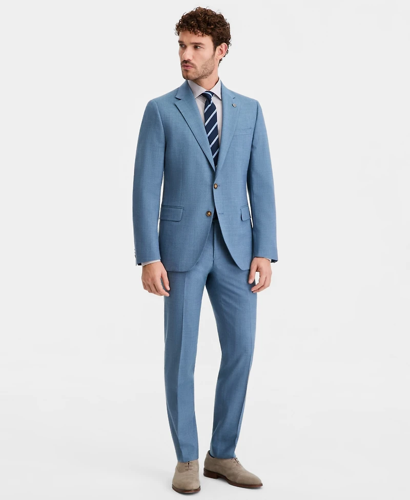 Ted by Baker Men's Modern-Fit Light Blue Solid Suit Separates Jacket