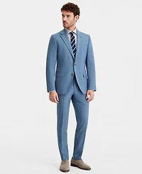 Ted by Baker Men's Modern-Fit Light Blue Solid Suit Separates Jacket