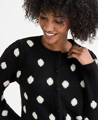 On 34th Women's Long-Sleeve Eyelash Dot Cardigan Sweater, Macy's Exclusive