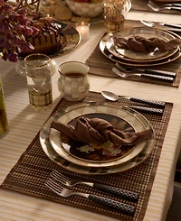 MacKenzie-Childs Tartan Mocha Highball Glass, Set of 4