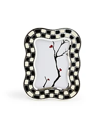 MacKenzie-Childs Wavy Check Silver Plated Frames, Set of 2