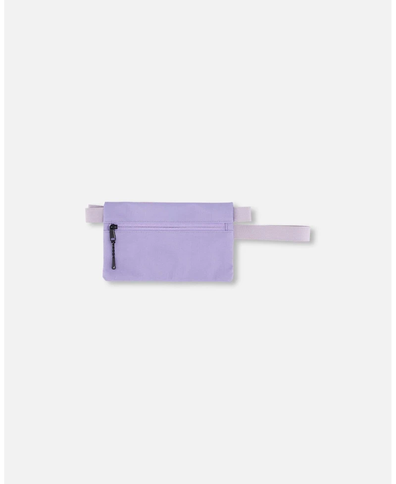 Deux par Deux Girl Double Pencil Case Lilac Cat Print - Toddler|Child